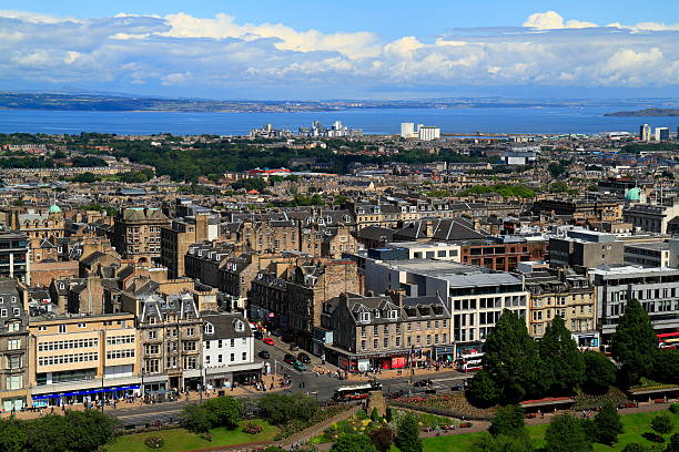 istock View over Edinburgh from Castle Hill, Scotland 608516112
