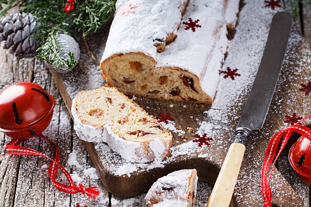 istock Dresdner stollen is a traditional German cake 608516738