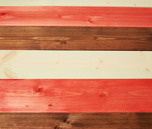 istock Paint coated wooden boards 608523032