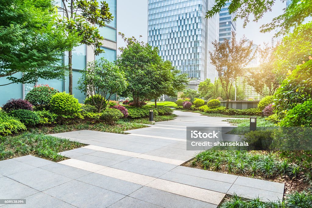 hermoso parque en un día soleado - Foto de stock de Ciudad libre de derechos