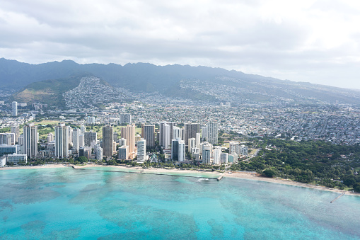 Aerial view of Waikiki, Hawaii