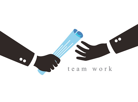 Partnership or Teamwork Concept. Business Concept Cartoon Illustration.
