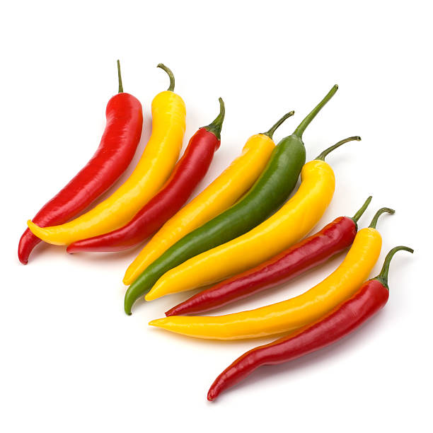 istock Chili pepper isolated on white background 608563156