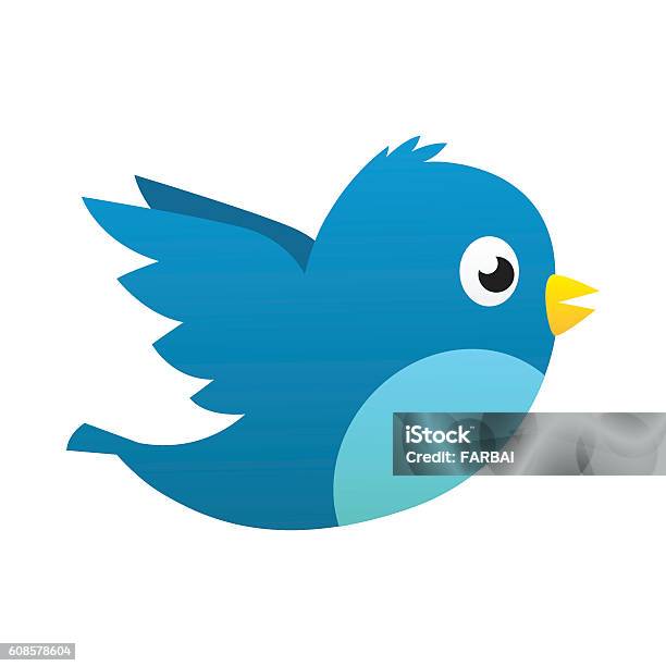 Loiseau Bleu Des Médias Sociaux Vecteurs libres de droits et plus d'images vectorielles de Oiseau - Oiseau, Messagerie en ligne, plate-forme de messagerie en ligne