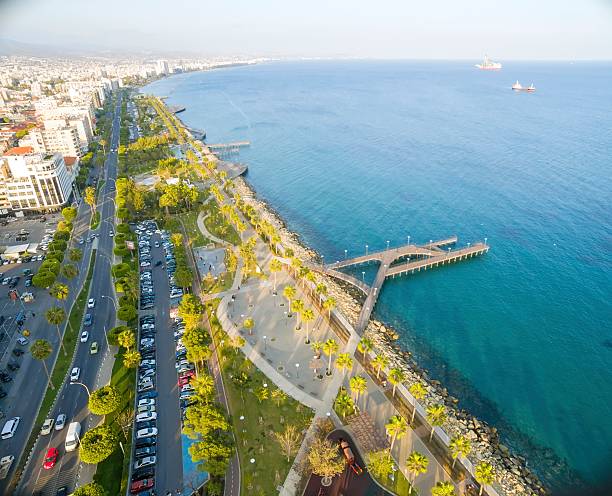 istock Aerial view of Molos, Limassol, Cyprus 608584146