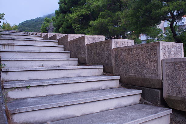 istock the marble staircase into the sky, the mountains 608584160