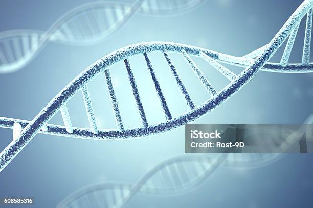 Concept Of Biochemistry With Dna Molecule 3d Rendering Stock Photo - Download Image Now