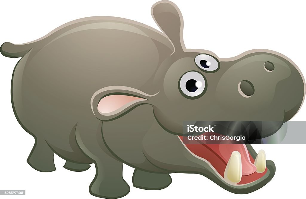 Hippopotamus Animal Cartoon Character Stock Illustration - Download Image  Now - Cartoon, Africa, Animal - iStock