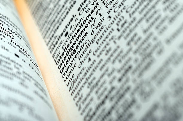 istock Close up of french dictionary 608599480