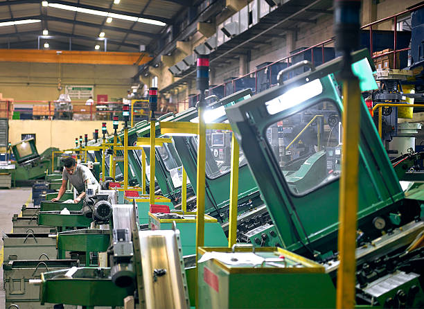 istock Bolt manufacturing factory 608609494