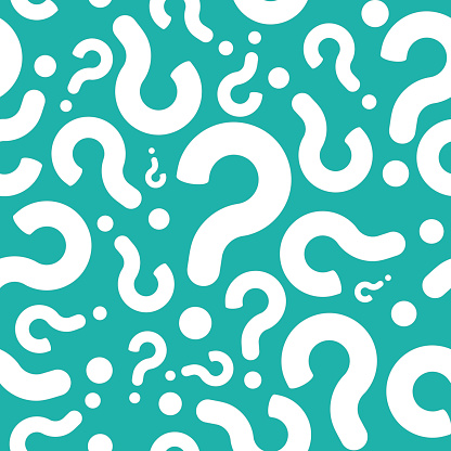 Seamless Question Mark Doubt Pattern Background