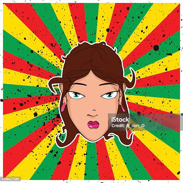 Chica Rasta Vector Ilustración de Chica Rasta y más Vectores Libres de Derechos de ...