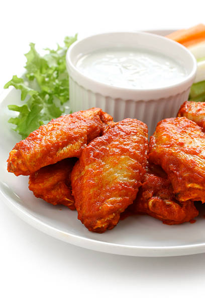 istock buffalo chicken wings with blue cheese dip 608630810