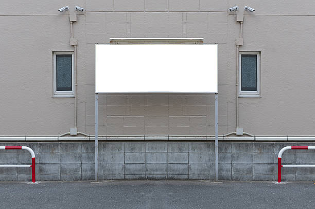 istock Large blank billboard on a street wall 608635868