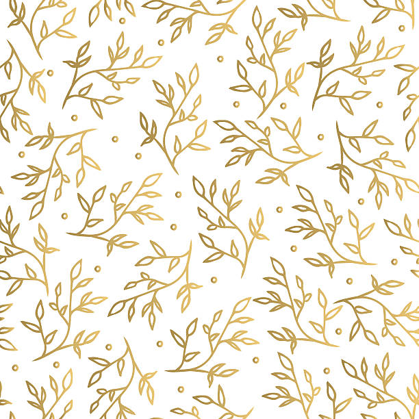 Floral gold seamless pattern Floral seamless pattern. Wallpaper baroque, damask. White and gold ornament. Glitter vector background.  tillable stock illustrations