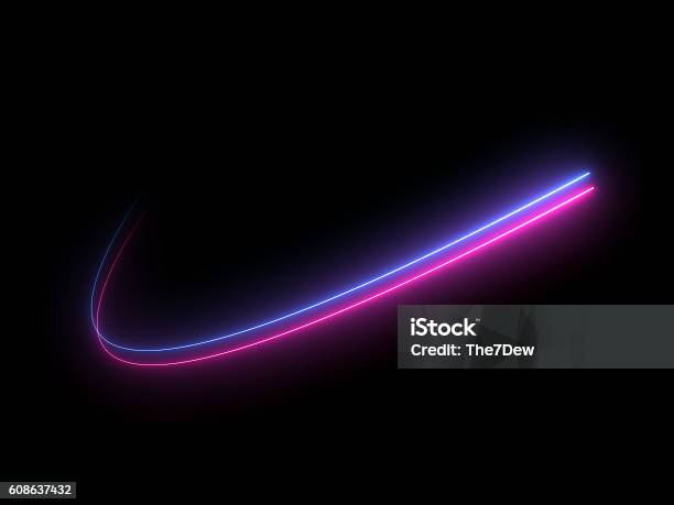 Abstract Light Effect Element Design On Black Background Stock Photo - Download Image Now