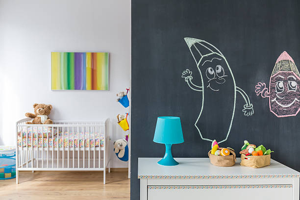 istock Child room for an infant 608638628
