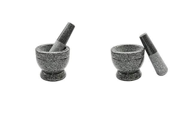 Set of Mortar and Pestle Isolated on a White Background Set of Mortar and Pestle Isolated on a White Background mortar and pestal stock pictures, royalty-free photos & images