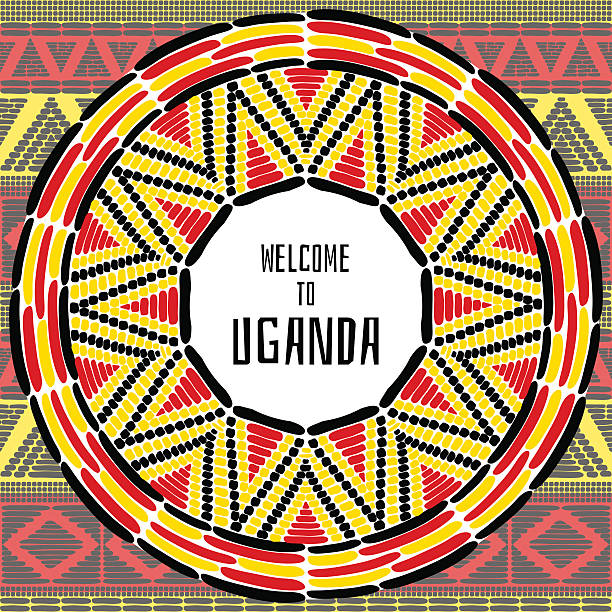 ilustrações de stock, clip art, desenhos animados e ícones de tourist tribal uganda vector design. african ethnic print - south africa africa african music african descent