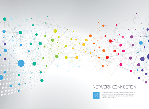 Abstract network background. File is layered and global colors used.