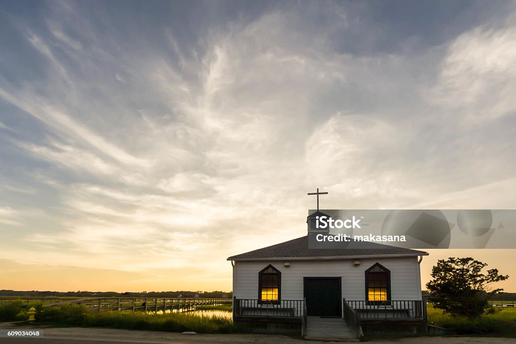 chapel on the water chapel on the marsh in Pawleys Island, South Carolina Pawleys Island Stock Photo