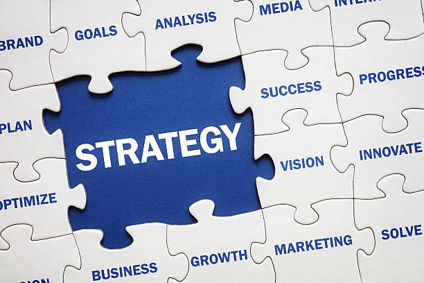 Business strategy Business strategy solution jigsaw puzzle strategy stock pictures, royalty-free photos & images