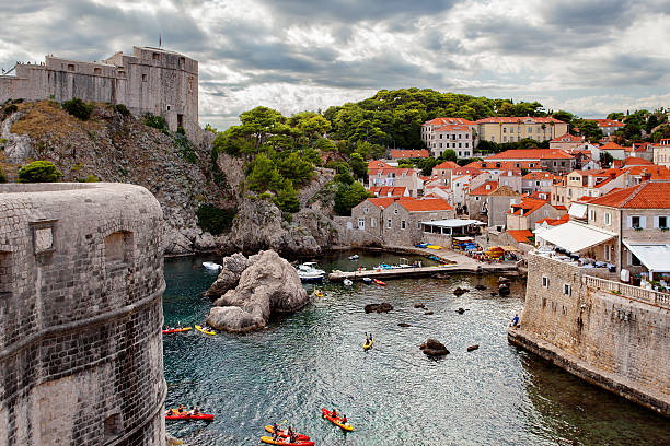 The Old Town of Dubrovnik, fort Lovrijenac stock photo