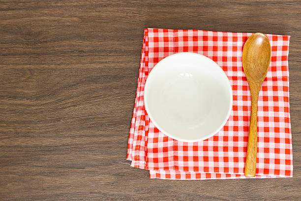 istock kitchen tool, table wood texture, clean food concept 609040358