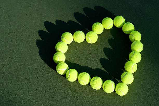 Tennis Balls in Heart Shape Love