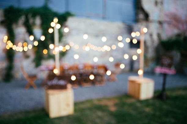 istock Wedding and party place decoration 609043140