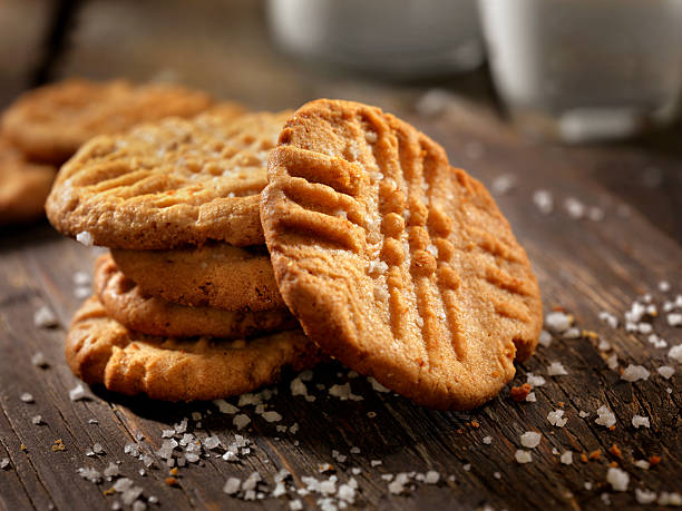 Sea Salt Peanut Butter Cookies with Milk