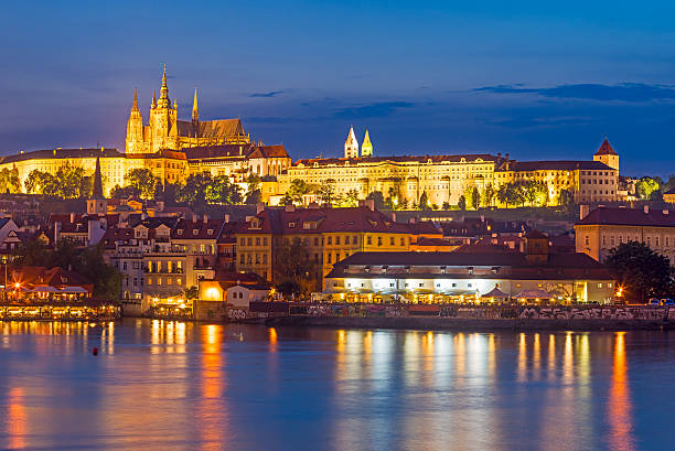 istock River Vltava at night Prague Czech Republic 609045090