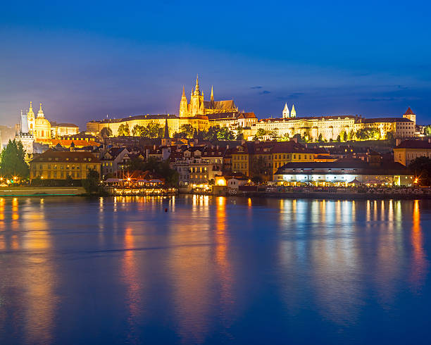 istock River Vltava at night Prague Czech Republic 609045236