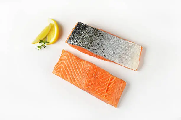 Photo of Two raw salmon fillets