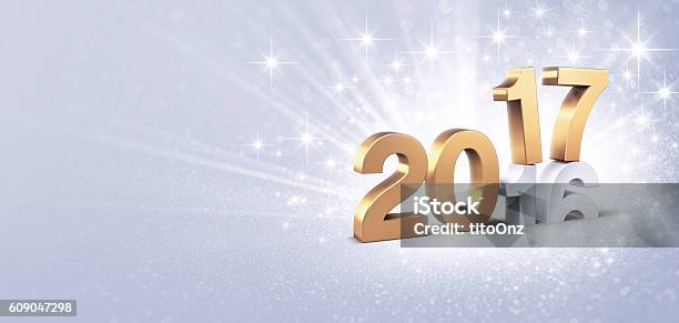 2017 Brillante Tarjeta De Felicitación Foto de stock y más banco de imágenes de 2016 - 2016, 2017, Acontecimiento