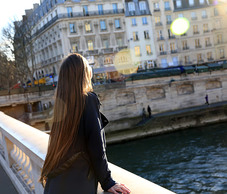 Beautiful girl enjoy in Paris, France