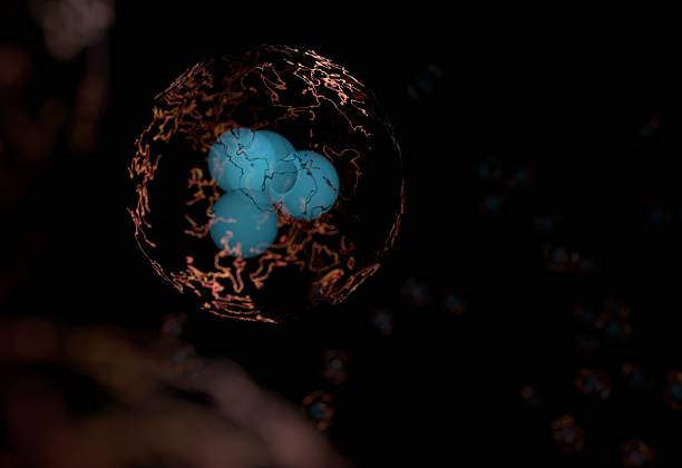 istock nucleus with electric cloud of electrons isolated on black 3d 609060054
