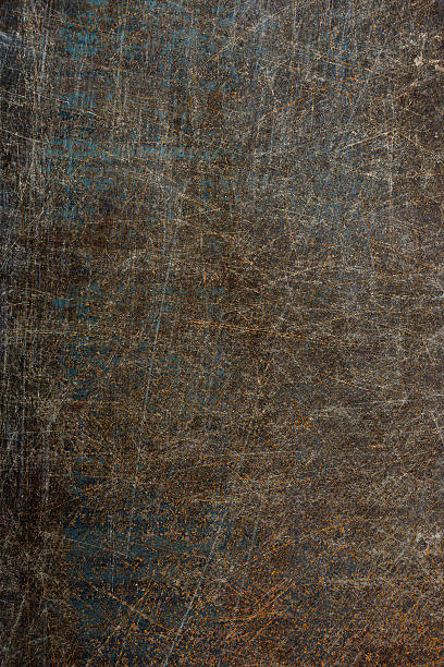 istock Old metal surface with scratches and rust for background. 609061498