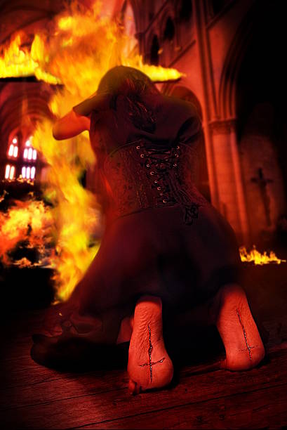 Salem witch evoking Antichrist on Halloween