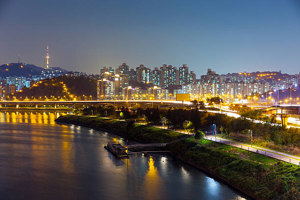 istock Seoul cityscape at night 609069920