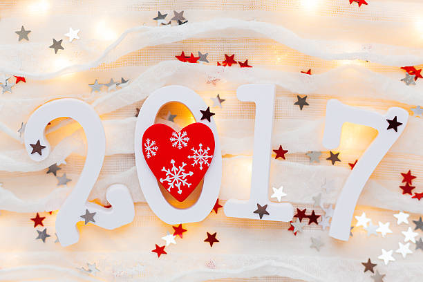 istock Christmas and New Year 2017 background. 609072728