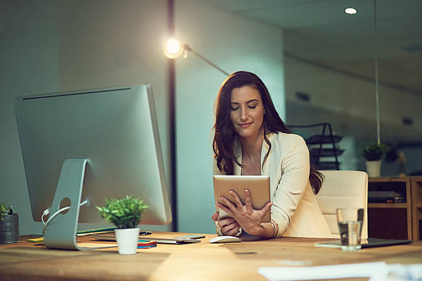 istock Working hard to catch up with success 609074168