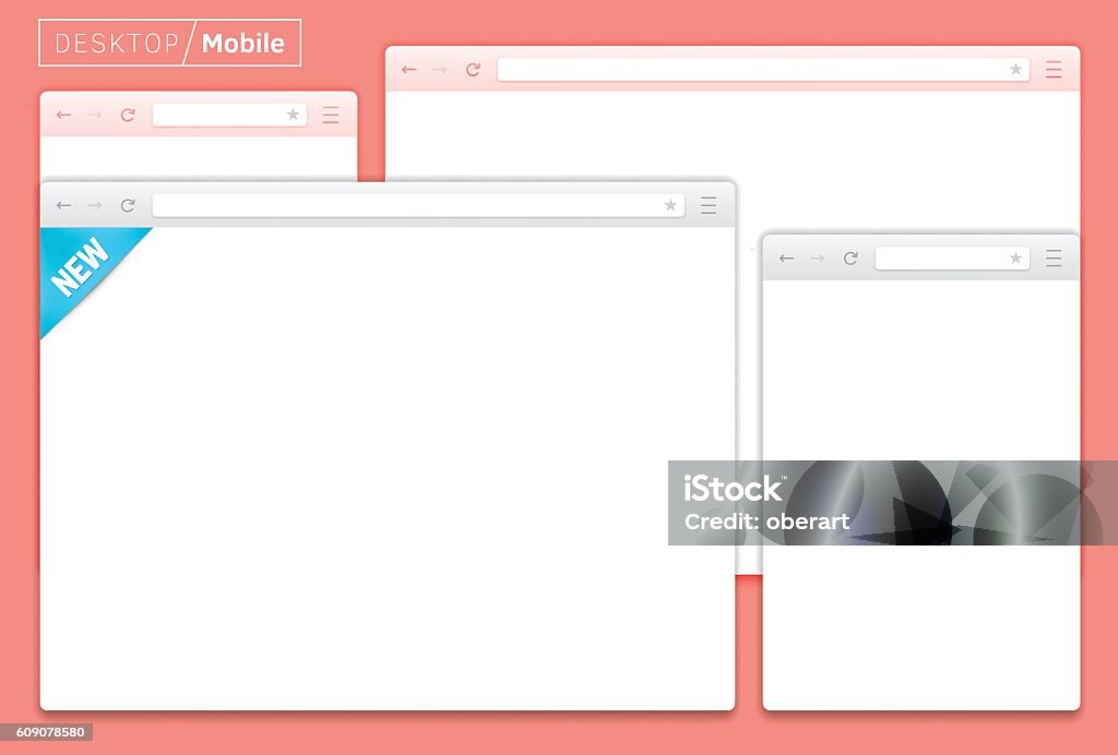Abstract Design Vector Computer And Smartphone Browsers Stock ...