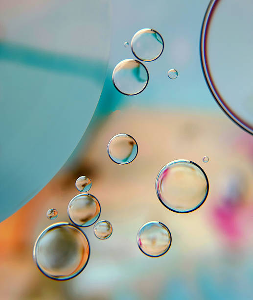 istock Teal, Pink, and Beige Oil and Water Abstract 609083964