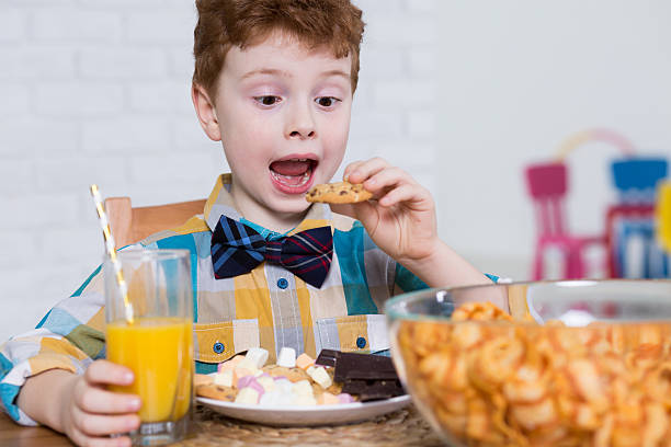 Young sweets and fast food lover