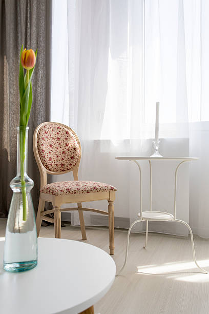 istock Light living room with stylish details 609087694