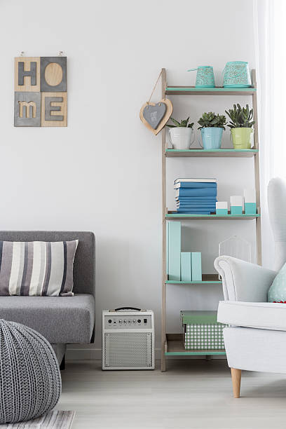 istock Scandinavian wooden rack 609088732