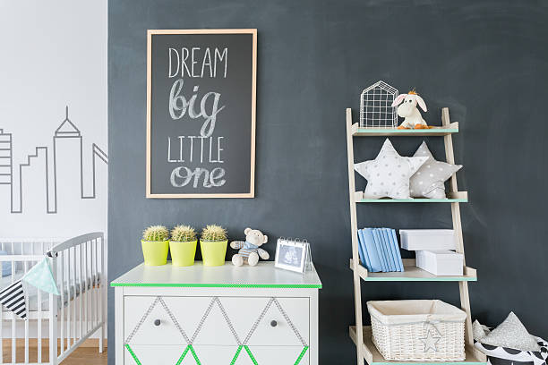 istock Unique details in baby room decoration 609090288