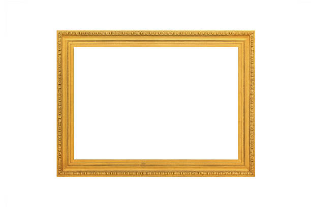 istock antique golden picture frame isolated on white 609095364
