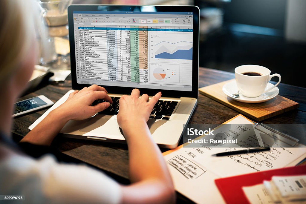 Financial Planning Accounting Report Spreadsheet Concept Spreadsheet Stock Photo